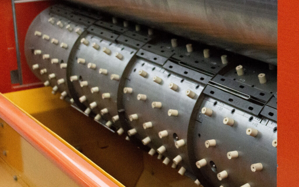 Close up of cutting cylinder showing consumable components