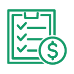 checklist indicating budget icon