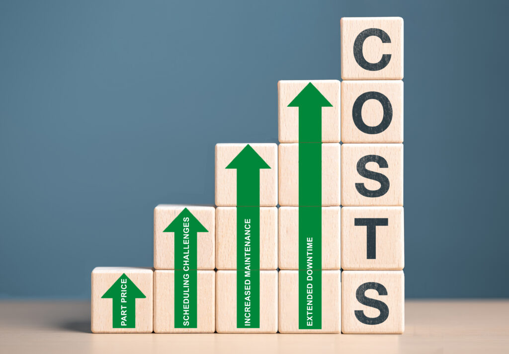 Additional costs due to roofing manufacturing part not being available